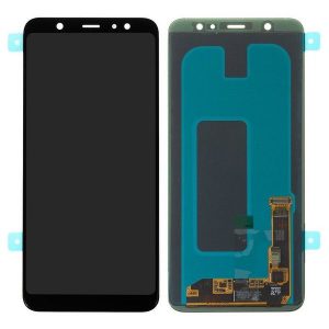 Samsung Galaxy A6 Plus A605F (2018) – LCD Kijelző + Érintőüveg (Black) – GH97-21878A, GH97-21907A