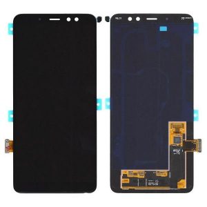 Samsung Galaxy A8 Plus A730F (2018) – LCD Kijelző + Érintőüveg (Black) – GH97-21534A