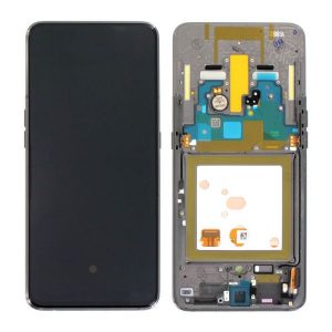 Samsung Galaxy A80 A805F – LCD Kijelző + Érintőüveg + Keret (Phantom Black) – GH82-20348A, GH82-20390A, GH82-20368A