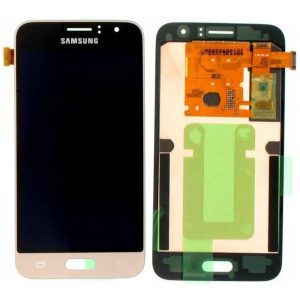 Samsung Galaxy J1 J120F (2016) – LCD Kijelző + Érintőüveg (Gold) – GH97-18224B