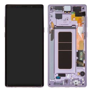 Samsung Galaxy Note 9 N960U – LCD Kijelző + Érintőüveg + Keret (Lavender Purple) – GH97-22269E, GH97-22270E