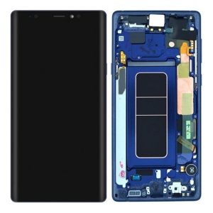 Samsung Galaxy Note 9 N960U – LCD Kijelző + Érintőüveg + Keret (Ocean Blue) – GH97-22269B, GH97-22270B