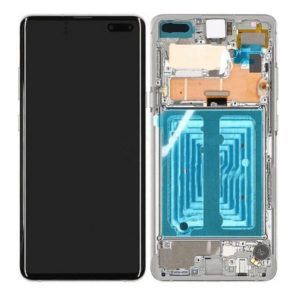 Samsung Galaxy S10 5G G977B – LDC Kijelző + Érintőüveg + Keret (Majestic Black) – GH82-20442B