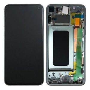 Samsung Galaxy S10e G970F – LCD Kijelző + Érintőüveg + Keret (Prism Green) – GH82-18852E, GH82-18836E