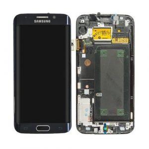 Samsung Galaxy S6 Edge G925F – LCD Kijelző + Érintőüveg + Keret (Black Sapphire) – GH97-17162A