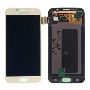 Samsung Galaxy S6 G920F – LCD Kijelző + Érintőüveg (Gold Platinum) – GH97-17260C