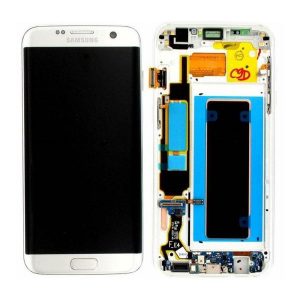 Samsung Galaxy S7 Edge G935F – LCD Kijelző + Érintőüveg + Keret (White) – GH97-18533D, GH97-18594D, GH97-18767D