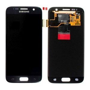 Samsung Galaxy S7 G930F – LCD Kijelző + Érintőüveg (Black) – GH97-18523A, GH97-18761A, GH97-18757A