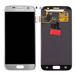 Samsung Galaxy S7 G930F – LCD Kijelző + Érintőüveg (Silver) – GH97-18523B, GH97-18761B, GH97-18757B