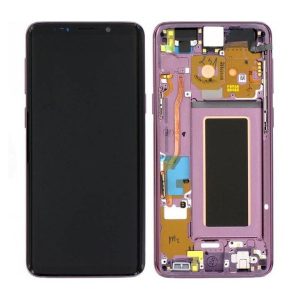 Samsung Galaxy S9 G960F – LCD Kijelző + Érintőüveg + Keret (Lilac Purple) – GH97-21696B, GH97-21697B