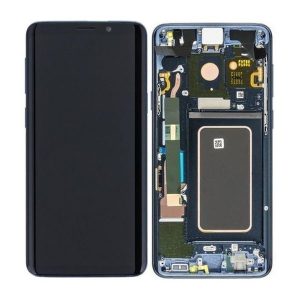 Samsung Galaxy S9 Plus G965F, G965FD – LCD Kijelző + Érintőüveg + Keret (Coral Blue) – GH97-21691D, GH97-21692D